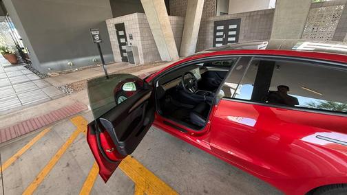Red 2021 Tesla Model 3 Standard Range Plus