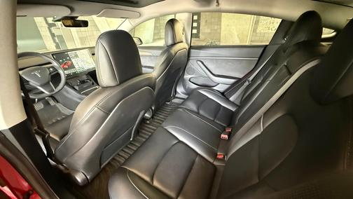 Red 2021 Tesla Model 3 Standard Range Plus