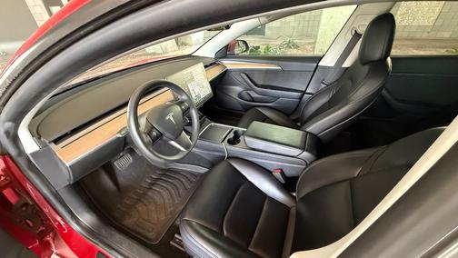 Red 2021 Tesla Model 3 Standard Range Plus
