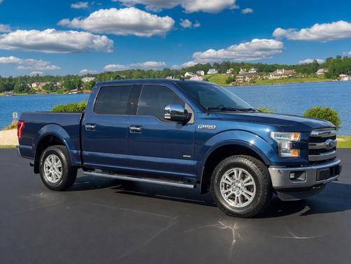 Blue 2016 Ford F-150 Lariat