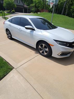 White 2020 Honda Civic LX