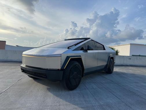 Silver 2024 Tesla Cybertruck Cyberbeast