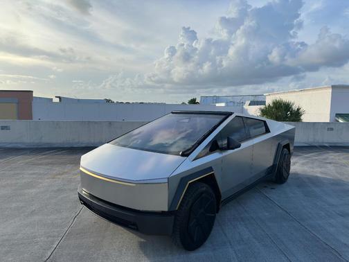 Silver 2024 Tesla Cybertruck Cyberbeast