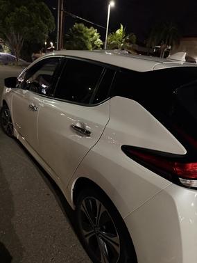 White 2019 Nissan Leaf SL PLUS