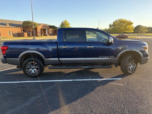 Blue 2018 Nissan Titan XD Platinum Reserve