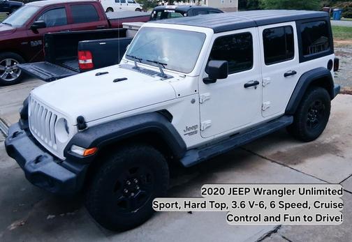 White 2020 Jeep Wrangler Unlimited Sport