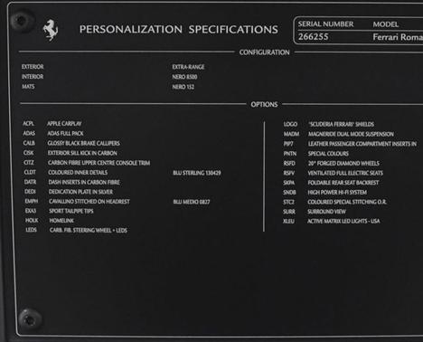 2021 Ferrari Roma Base
