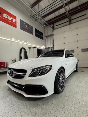 White 2016 Mercedes-Benz C-Class AMG C 63 S