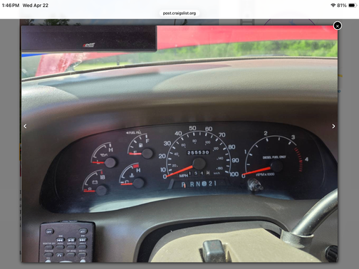 Red 2000 Ford F-250 Lariat Crew Cab Super Duty