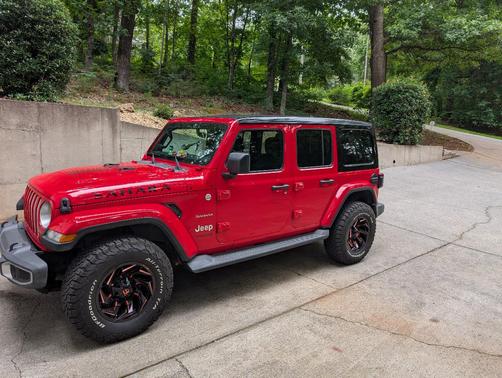 Red 2020 Jeep Wrangler Unlimited Sahara