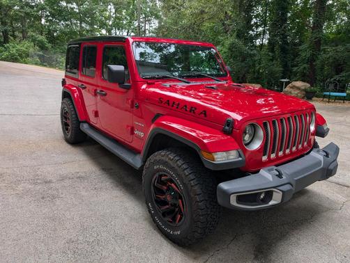 Red 2020 Jeep Wrangler Unlimited Sahara