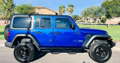 Blue 2018 Jeep Wrangler Unlimited Sport S