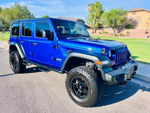 Blue 2018 Jeep Wrangler Unlimited Sport S