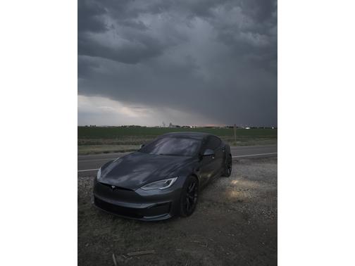 Gray 2021 Tesla Model S Plaid