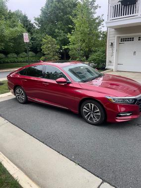 Red 2020 Honda Accord Hybrid EX