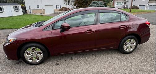 Red 2015 Honda Civic LX