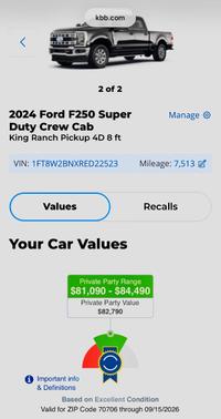 White 2024 Ford F-250 King Ranch