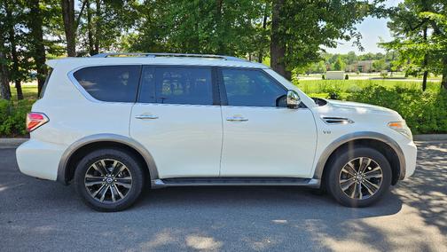 White 2017 Nissan Armada Platinum
