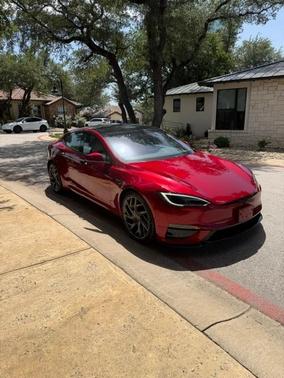 Red 2026 Tesla Model S Plaid