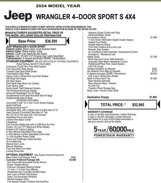 2024 Jeep Wrangler Sport S