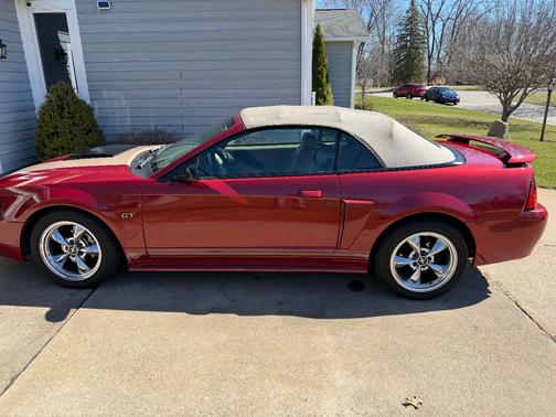 Red 2002 Ford Mustang GT