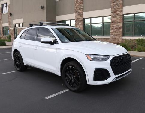 White 2022 Audi Q5 45 S line Premium Plus