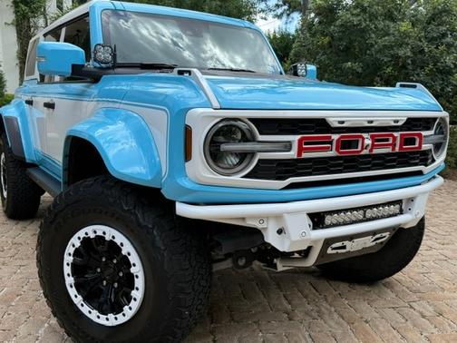 Blue 2023 Ford Bronco Raptor Advanced