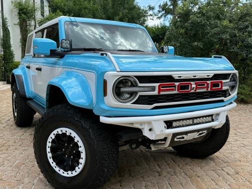 Blue 2023 Ford Bronco Raptor Advanced