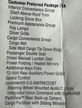 White 2014 RAM ProMaster 1500 Tradesman