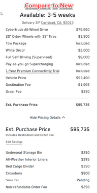 Gray 2024 Tesla Cybertruck AWD