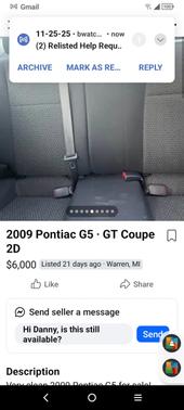 2009 Pontiac G5 Base