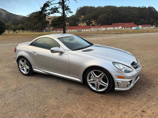 Silver 2009 Mercedes-Benz SLK-Class SLK55 AMG Roadster