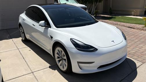 White 2022 Tesla Model 3 Long Range