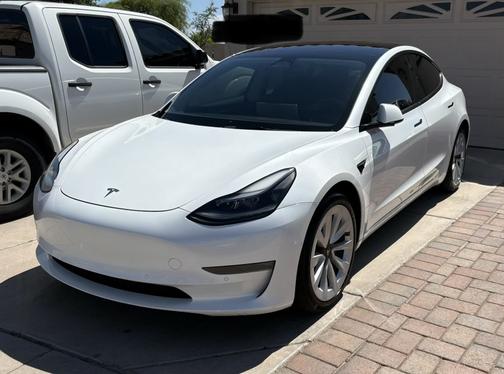 White 2022 Tesla Model 3 Long Range