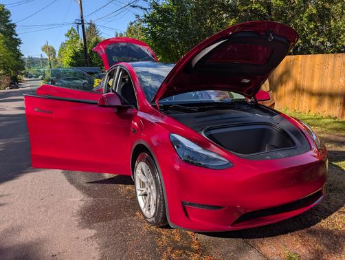 Red 2023 Tesla Model Y Long Range