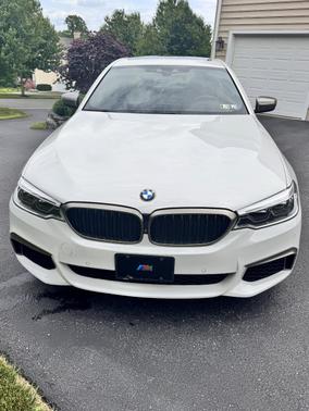 White 2019 BMW M550 i xDrive