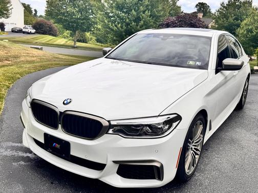 White 2019 BMW M550 i xDrive