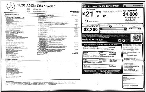 2020 Mercedes-Benz AMG C 63 S