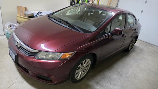 Red 2012 Honda Civic EX-L