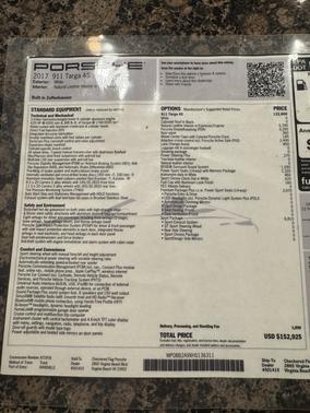 2017 Porsche 911 911 Targa 4S