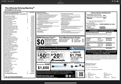 2022 BMW X5 PHEV xDrive45e
