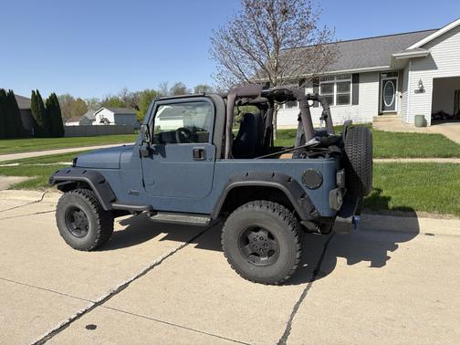 Blue 1997 Jeep Wrangler SE