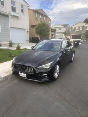 Black 2018 INFINITI Q50 3.0t LUXE