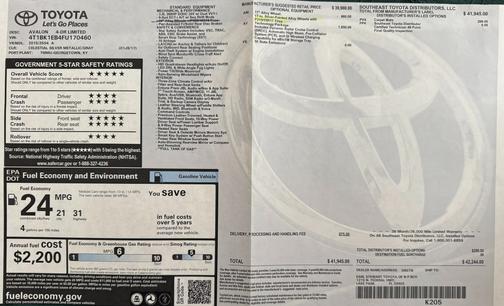 2015 Toyota Avalon Limited