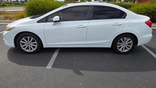 White 2012 Honda Civic EX
