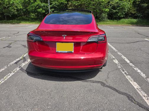 Red 2018 Tesla Model 3 Long Range