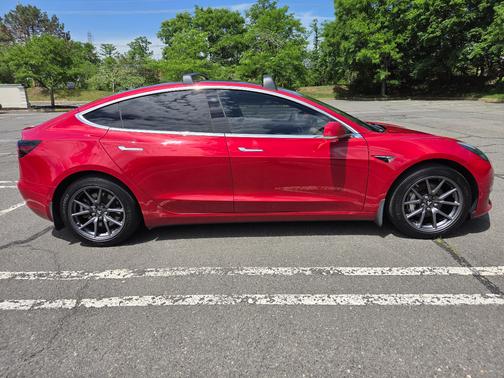 Red 2018 Tesla Model 3 Long Range