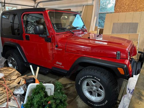 Red 2005 Jeep Wrangler Sport