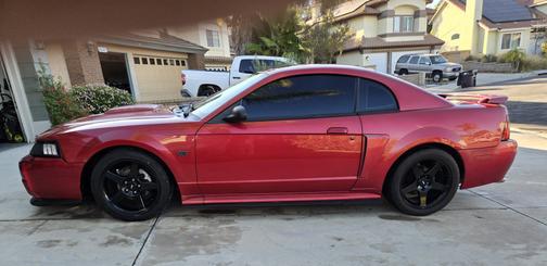 Red 2002 Ford Mustang GT