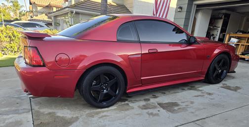 Red 2002 Ford Mustang GT